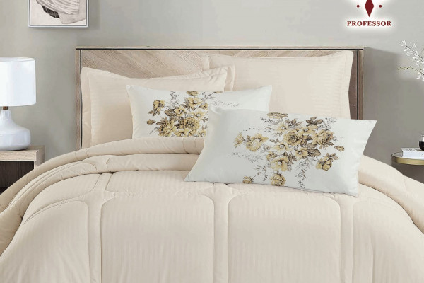 Luxury 6-Piece Bedding Set with Silk-Fill Comforter