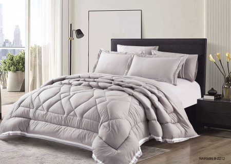 ELITE HOME ULTRA SOFT MICROFIBER 6PCS COMFORTER SET,KING SIZE,GRAY