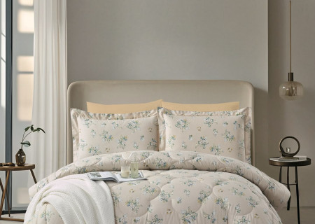 4 Pcs Queen Size 100% Cotton Comforter Set