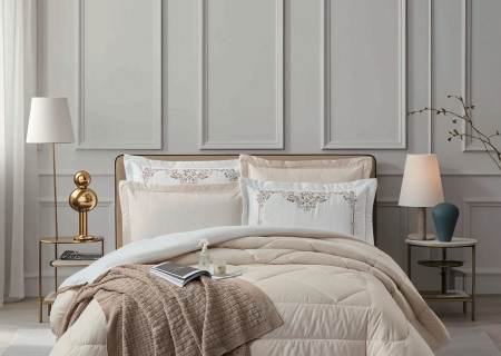 6PCS  Comforter Set with 2 Pillowcases Embroidered