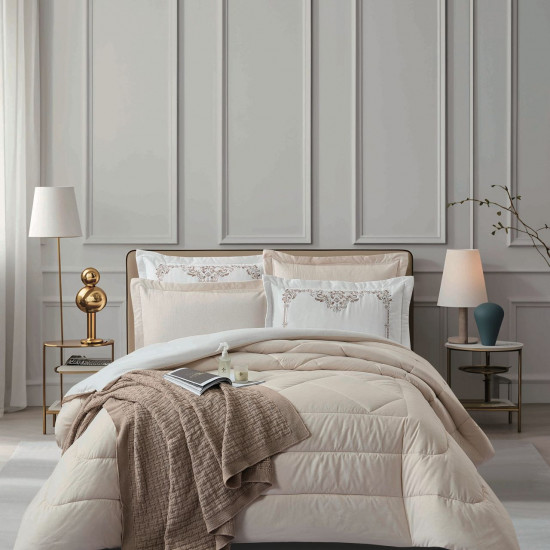 6PCS  Comforter Set with 2 Pillowcases Embroidered