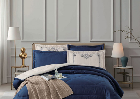 6PCS  Comforter Set with 2 Pillowcases Embroidered