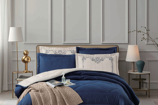 6PCS  Comforter Set with 2 Pillowcases Embroidered