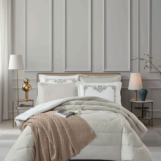 6PCS  Comforter Set with 2 Pillowcases Embroidered