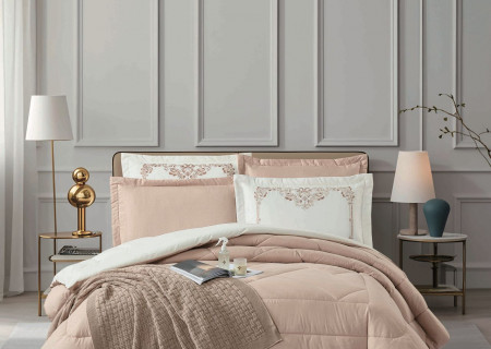 6PCS  Comforter Set with 2 Pillowcases Embroidered