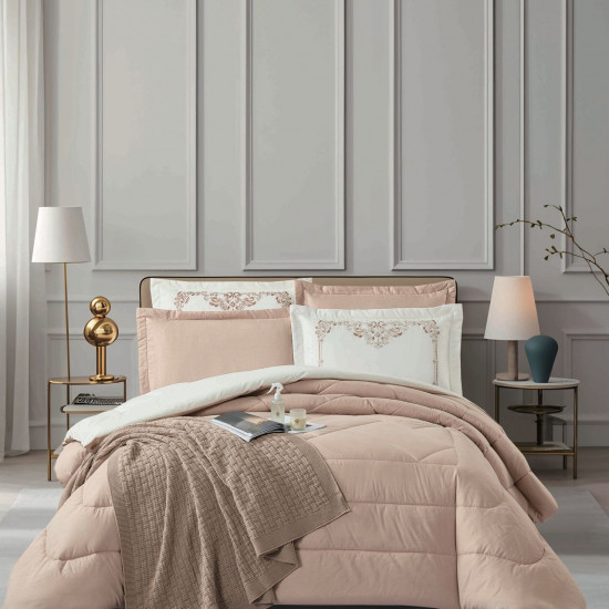 6PCS  Comforter Set with 2 Pillowcases Embroidered