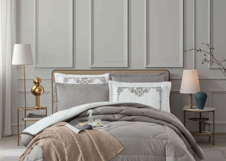 6PCS  Comforter Set with 2 Pillowcases Embroidered