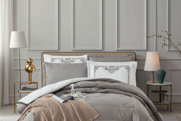 6PCS  Comforter Set with 2 Pillowcases Embroidered