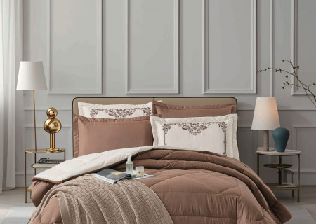 6PCS  Comforter Set with 2 Pillowcases Embroidered