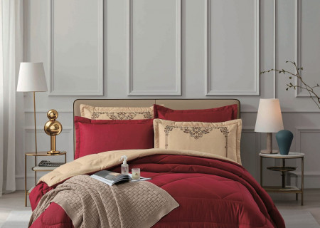 6PCS  Comforter Set with 2 Pillowcases Embroidered