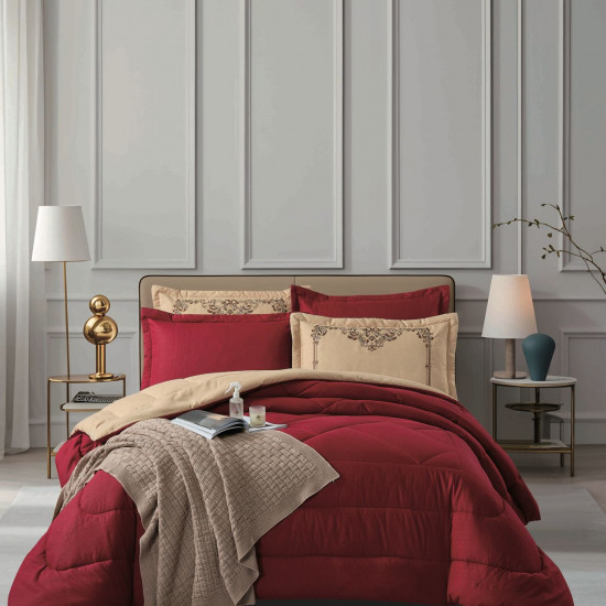 6PCS  Comforter Set with 2 Pillowcases Embroidered