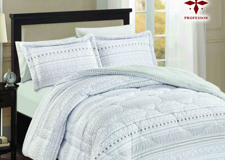 SINGLE SIZE BLANKET COMFORTER 4PCS SET (INSIDE BLANKET | OUTSIDE COTTON)