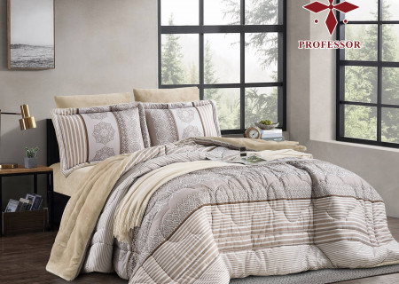 4PC COMFORTER SET-DOUBLE (BLANKET INSIDE - COTTON OUTSIDE)