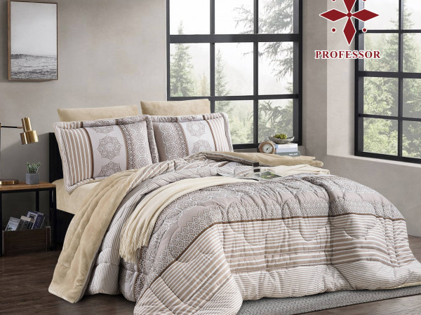 4PC COMFORTER SET-DOUBLE (BLANKET INSIDE - COTTON OUTSIDE)