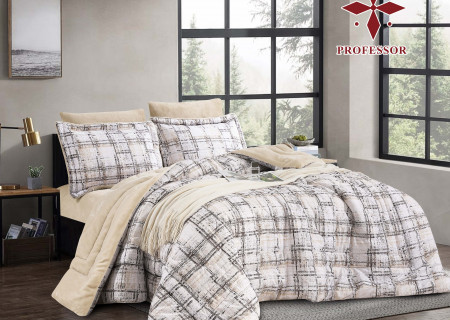 4PC COMFORTER SET-DOUBLE (BLANKET INSIDE - COTTON OUTSIDE)