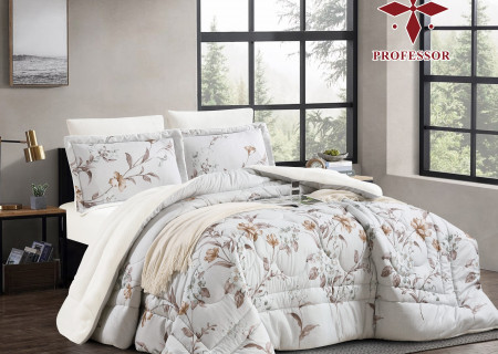 4PC COMFORTER SET-DOUBLE (BLANKET INSIDE - COTTON OUTSIDE)