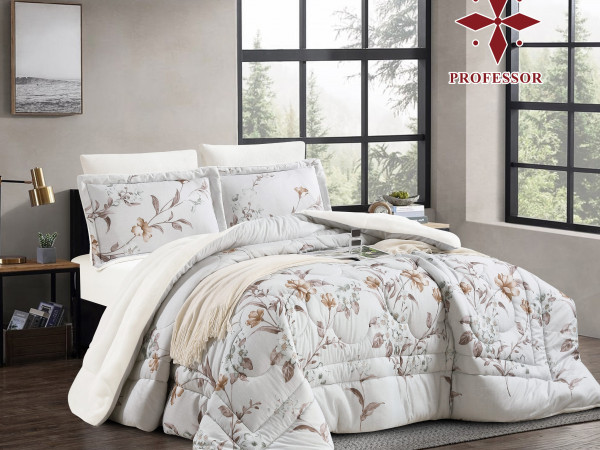 4PC COMFORTER SET-DOUBLE (BLANKET INSIDE - COTTON OUTSIDE)