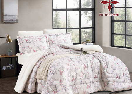 4PC COMFORTER SET-DOUBLE (BLANKET INSIDE - COTTON OUTSIDE)