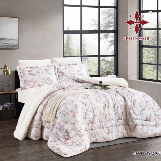 4PC COMFORTER SET-DOUBLE (BLANKET INSIDE - COTTON OUTSIDE)