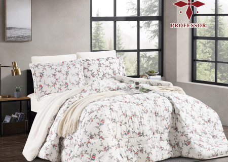 4PC COMFORTER SET-DOUBLE (BLANKET INSIDE - COTTON OUTSIDE)