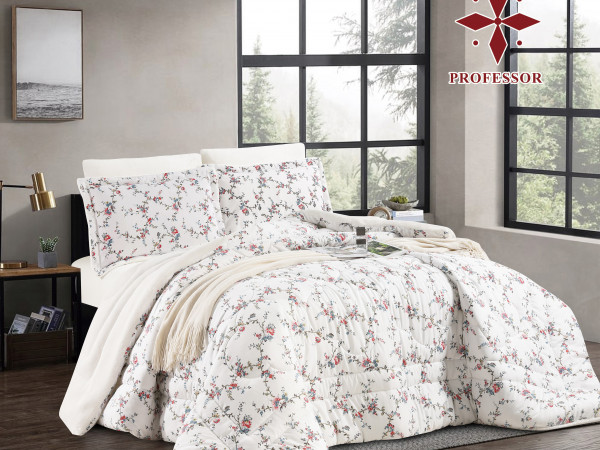 4PC COMFORTER SET-DOUBLE (BLANKET INSIDE - COTTON OUTSIDE)