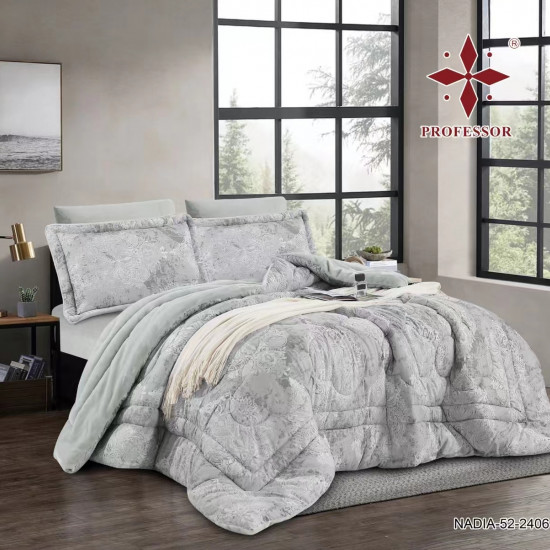 4PC COMFORTER SET-DOUBLE (BLANKET INSIDE - COTTON OUTSIDE)