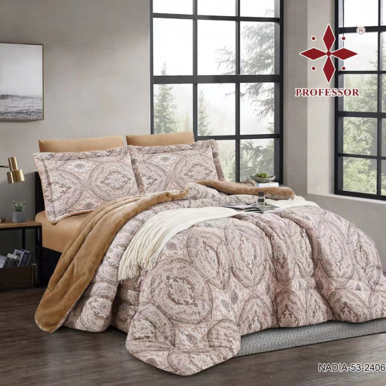 4PC COMFORTER SET-DOUBLE (BLANKET INSIDE - COTTON OUTSIDE)