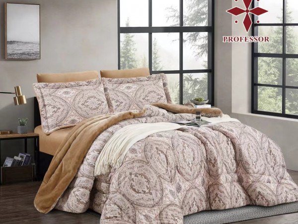 4PC COMFORTER SET-DOUBLE (BLANKET INSIDE - COTTON OUTSIDE)