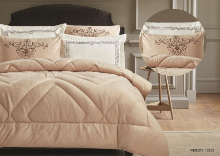 6-Piece Embroidered Double Super King-Size Comforter Set