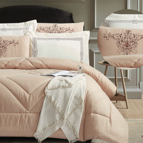 6-Piece Embroidered Double Super King-Size Comforter Set 6-Piece Embroidered Double Super King-Size Comforter Set
