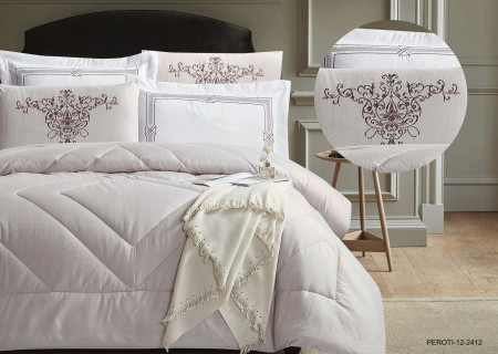 6-Piece Embroidered Double Super King-Size Comforter Set