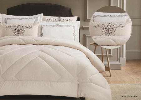 6-Piece Embroidered Double Super King-Size Comforter Set