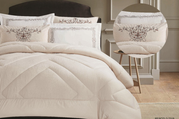 6-Piece Embroidered Double Super King-Size Comforter Set