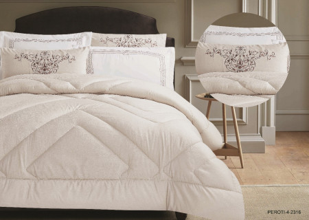 6-Piece Embroidered Double Super King-Size Comforter Set