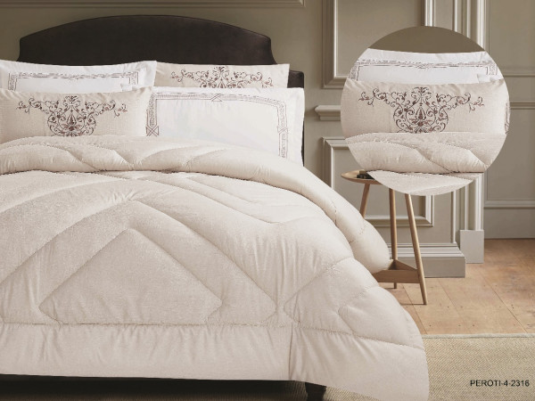 6-Piece Embroidered Double Super King-Size Comforter Set