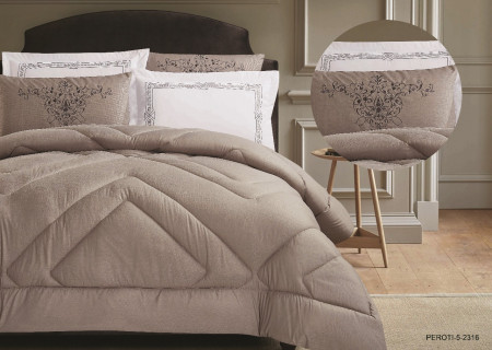 6-Piece Embroidered Double Super King-Size Comforter Set