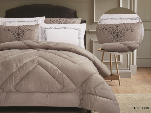 6-Piece Embroidered Double Super King-Size Comforter Set