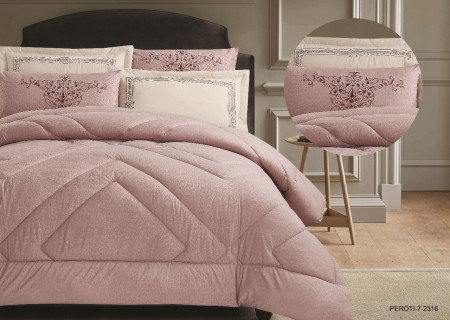 6-Piece Embroidered Double Super King-Size Comforter Set