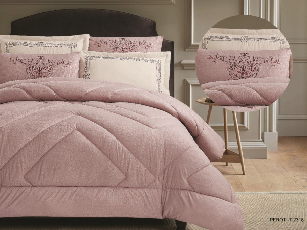 6-Piece Embroidered Double Super King-Size Comforter Set