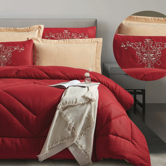 6-Piece Embroidered Double Super King-Size Comforter Set 6-Piece Embroidered Double Super King-Size Comforter Set