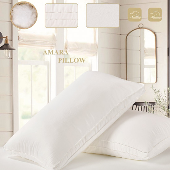 Luxurious Embroidered Pillow – Medium Soft, 50×75 cm