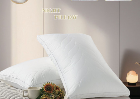 Luxurious Embroidered Pillow – Medium Soft, 50×75 cm