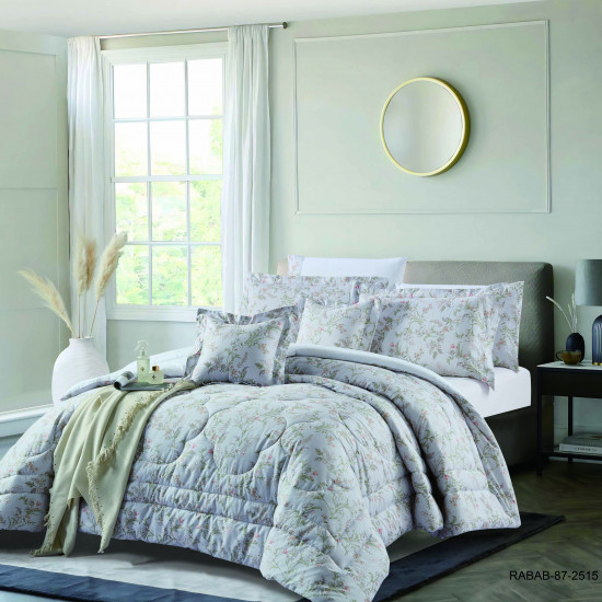 8-Piece Luxury Cotton Bedding Set with Silky Comforter – Ultra Cool & Soft