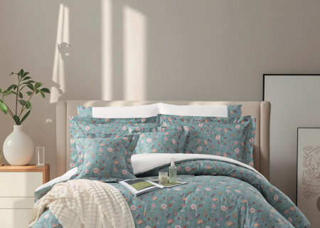8-Piece Luxury Cotton Bedding Set with Silky Comforter – Ultra Cool & Soft