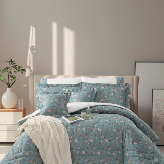 8-Piece Luxury Cotton Bedding Set with Silky Comforter – Ultra Cool & Soft