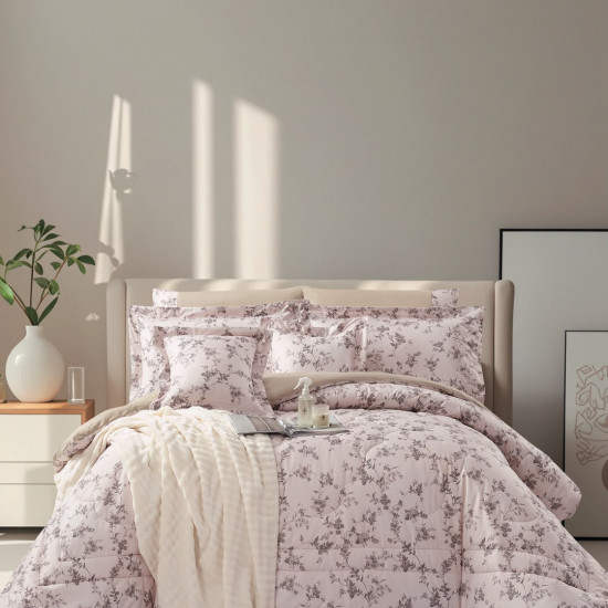 8-Piece Luxury Cotton Bedding Set with Silky Comforter – Ultra Cool & Soft