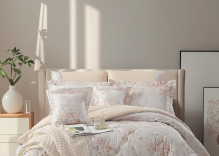 8-Piece Luxury Cotton Bedding Set with Silky Comforter – Ultra Cool & Soft