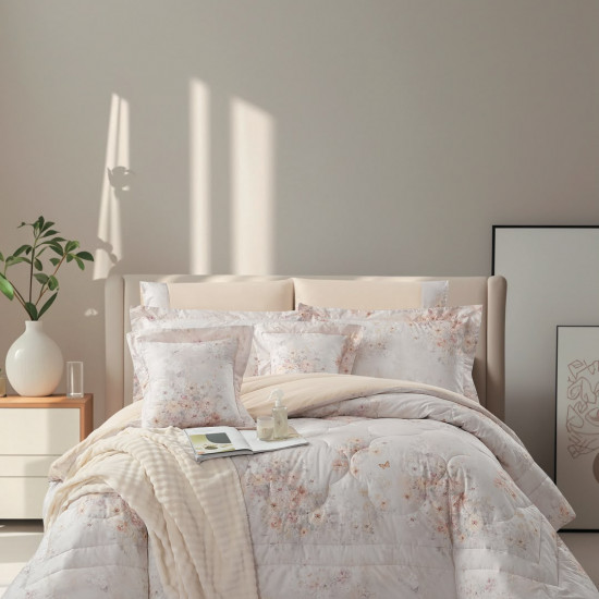 8-Piece Luxury Cotton Bedding Set with Silky Comforter – Ultra Cool & Soft