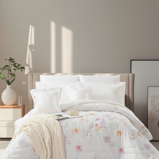 8-Piece Luxury Cotton Bedding Set with Silky Comforter – Ultra Cool & Soft