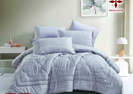 4-Piece Single Size Comforter Set - 100% Cotton